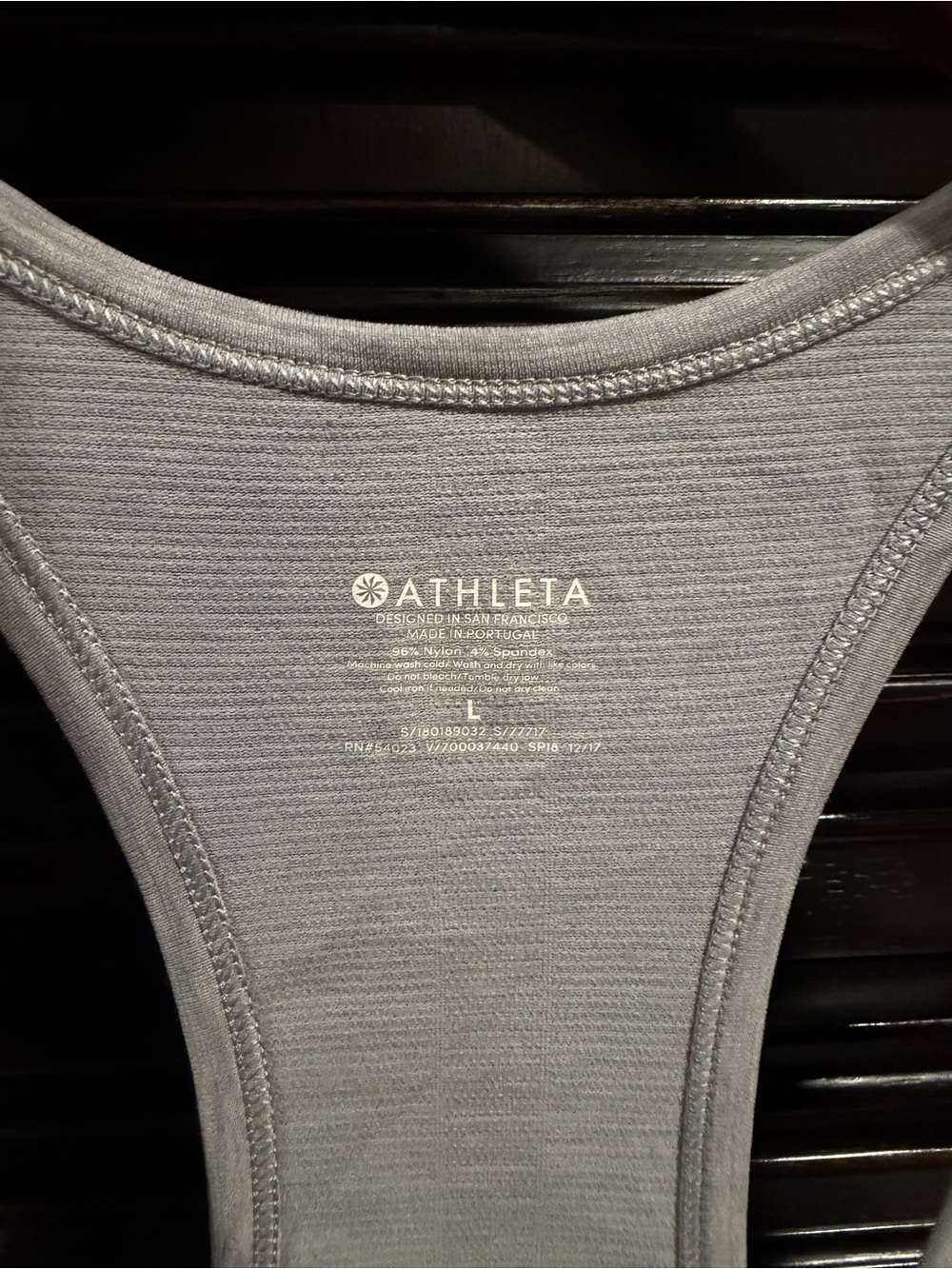 Athleta Light Gray Racerback Tank Top - Picture 2 of 4